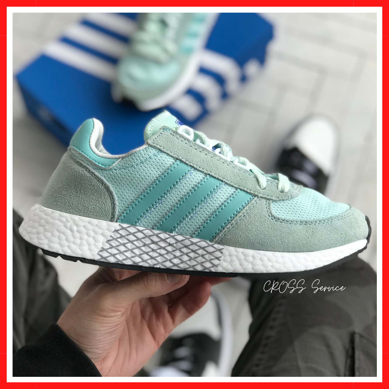 Кросівки жіночі Adidas Marathon Tech blue / Адідас марафон теч бірюзові сині