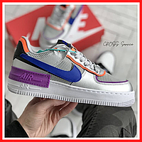 Кроссовки женские Nike Air Force Shadow white / кеды Найк аир Форс Шадов белые