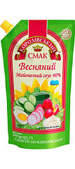Соус майонезний Весняний Королівський смак 40% жирності 500 грамів дой-пак