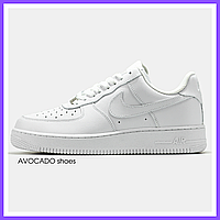 Кроссовки женские Nike Air Force Premium white / Найк аир Форс 1 белые / найки форси светлые форсы низкие