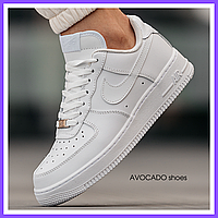 Кроссовки женские Nike Air Force Premium white / Найк аир Форс 1 белые / найки форси светлые форсы низкие