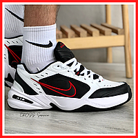 Кросівки чоловічі Nike Air Monarch white black / Найк аір Монарх білі чорні