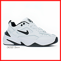 Кроссовки мужские и женские Nike M2K Tekno white / Найк м2к Текно белые с черным