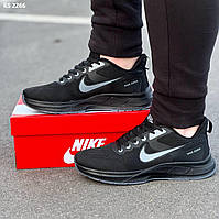 Кросівки чоловічі чорні текстиль сітка 40 41 42 43 44 Nike Air Zoom Black