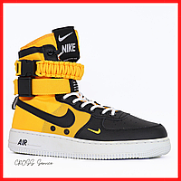 Кроссовки мужские Nike Special Field air Force 1 yellow black / Найк Спешл Фиелд аир Форс 1 черные