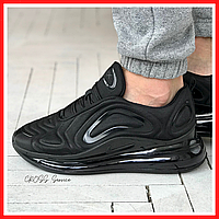 Кросівки чоловічі Nike Air Max 720 black / Найк аір макс 720 чорні з балоном