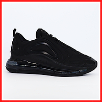 Кроссовки мужские Nike Air Max 720 black / Найк аир макс 720 черные с баллоном