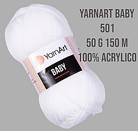 Пряжа YarnArt Baby (Ярнарт Беби) 501 белый