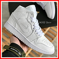 Кроссовки мужские и женские Nike Jordan Retro 1 white / Найк аир Джордан Ретро 1 белые