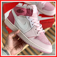 Кроссовки женские Nike Air Jordan Retro pink / Найк Джордан Ретро 1 розовые