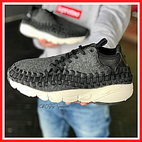 Кроссовки мужские Nike Footscape Woven gray / Найк Футскейп Вовен серые с белой 43