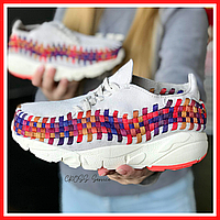 Кроссовки женские Nike Footscape Woven white gray / Найк Футскейп Вовен белые серые 36