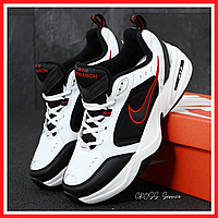 Кросівки чоловічі Nike Air Monarch white black / Найк аір Монарх чорні білі