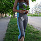 Жіночий костюмчик для фітнесу,бриджі та топік "Ласточка" Art: 468-115 L/XL(48-52)Серо-Бирюзовий, фото 2