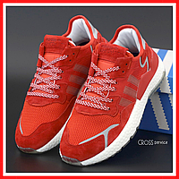 Кроссовки мужские Adidas Nite Jogger red / Адидас Найт Джогер красные рефлективные