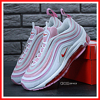 Кросівки жіночі Nike air max 97 gray pink / Найк аір макс 97 сірі рожеві