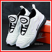 Кроссовки женские Nike Air Max 720 white black / Найк аир макс 720 белые черные