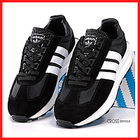 Кросівки чоловічі Adidas Retropy E5 black white / Адідас Ретропи е5 чорні білі