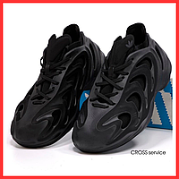 Кроссовки женские и мужские Adidas adiFOM Q black / Адидас адифом кю черные пеноматериал