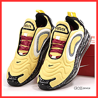 Кросівки чоловічі Nike Air Max 720 yellow black / Найк аір макс 720 жовті з балоном