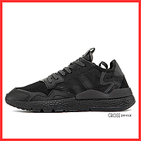 Кроссовки мужские Adidas Nite Jogger black / Адидас Найт Джогер черные рефлективные