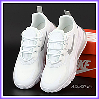 Кроссовки женские и мужские Nike Air Max 270 React white / Найк аир макс 270 Реакт белые