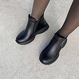 Черевики жіночі шкіряні чорні /23435/ 39р, фото 2