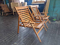 Кресло садовое, шезлонг из дуба, деревянный шезлонг, шезлонг для пляжа, сауны, бани, сада, балкона