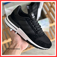 Кросівки чоловічі Adidas ZX 500 black white / Адідас ЗХ 500 чорні білі