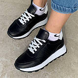Кросівки жіночі шкіряні чорні /23434/ 36р, фото 2