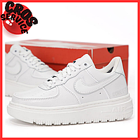 Кроссовки женские зимние Nike Air Force 1 термо / Найк аир Форс 1 термо белые/ найки форсы