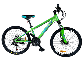 Велосипед Oskar 24"Cyber зелений неон 2024, 135-150 см