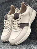 Модные кожаные женские кроссовки Valentino на толстой подошве белые, фото 10