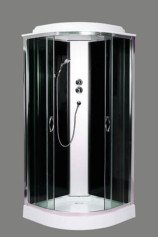 Гідромасажний бокс Aquastream GLS 90 Black Low / Аквастрім Гідромасажна кабіна бокс, фото 1