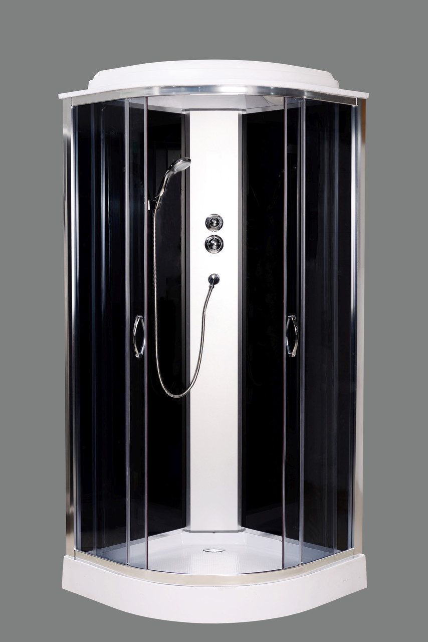 Гідромасажний бокс Aquastream GLS 100 Black Low/ Аквастрим Гідромасажна кабіна бокс