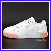 Кроссовки женские Puma Cali Bold white / кеды Пума Кали болд белые