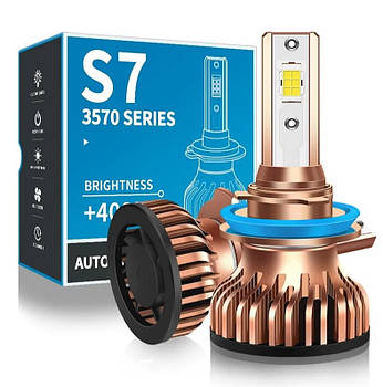 LED-лампи автомобільні S7 Mini H3 55 W (9600 lm 6000K +400% IP67 DC9-24V)