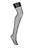 Сексуальні панчохи під пояс в сіточку з верхом з штучної шкіри Obsessive DARKESSIA stockings Чорний L/XL, фото 4
