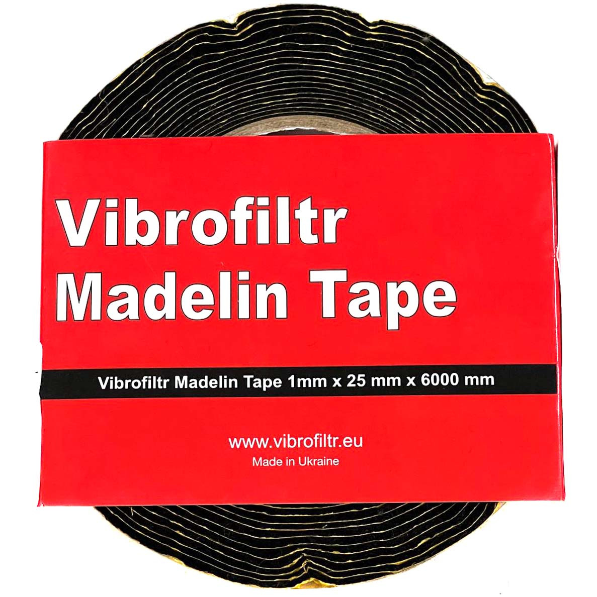 Антискрип автомобільний Vibrofiltr Армований 1 мм 25 мм 6 метрів 1 шт., фото 1