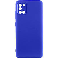 Чехол Silicone Cover Lakshmi Full Camera (A) для Samsung Galaxy A31 | Микрофибра Синий / Iris