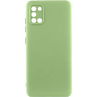 Чехол Silicone Cover Lakshmi Full Camera (A) для Samsung Galaxy A31 | Микрофибра Зеленый / Pistachio