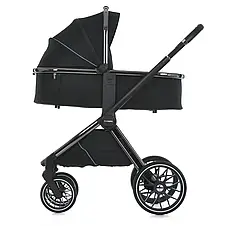 Коляска дитяча універсальна 2в1 Prestige ME 1124 Jet Black (два чохла, два дощовика, москітна сітка, сумка-рюкзак), фото 4