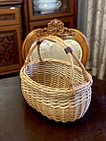 Корзина плетена з цільної лози. Арт:043, фото 3