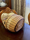 Корзина плетена з цільної лози. Арт:043, фото 6