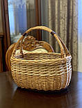 Корзина плетена з цільної лози. Арт:043, фото 5
