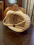 Корзина плетена з цільної лози. Арт:043, фото 7