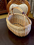 Корзина плетена з цільної лози. Арт:043, фото 4