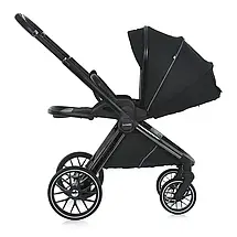 Коляска дитяча універсальна 2в1 Prestige ME 1124 Jet Black (два чохла, два дощовика, москітна сітка, сумка-рюкзак), фото 5