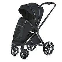 Коляска дитяча універсальна 2в1 Prestige ME 1124 Jet Black (два чохла, два дощовика, москітна сітка, сумка-рюкзак), фото 6