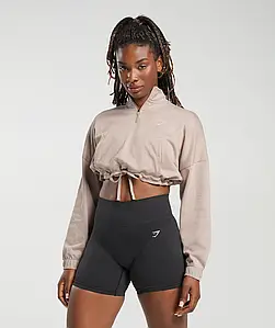 Спортивний пуловер Gymshark Lifting Lightweight 1/4 Zip Pullover Regular Fit - M бежевий
